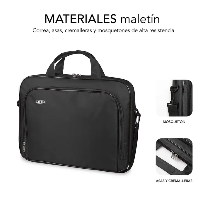 Subblim Maletín Oxford para Portátiles de 15,4-16 pulgadas, Negro Subblim Maletín Oxford para Portátiles de 15,4-16 pulgadas, Negro