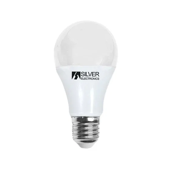 Silver Electronics Bombilla LED Forma A E27 10W (Equivalente a 70W) 810 Lúmenes 3000K Blanco Cálido Clase A+ Sensor Día/Noche 602423
