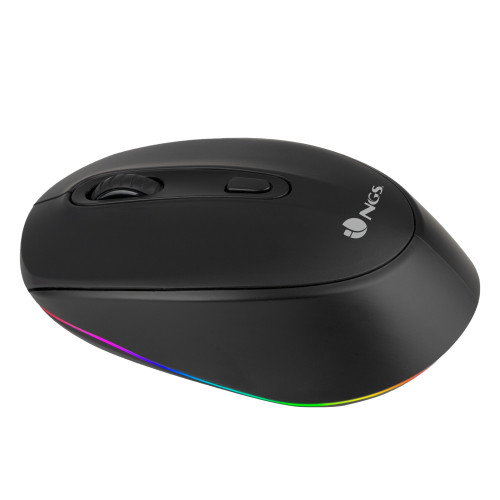 NGS SMOG-RB Ratón Inalámbrico Multimodo, 2400 DPI, Negro