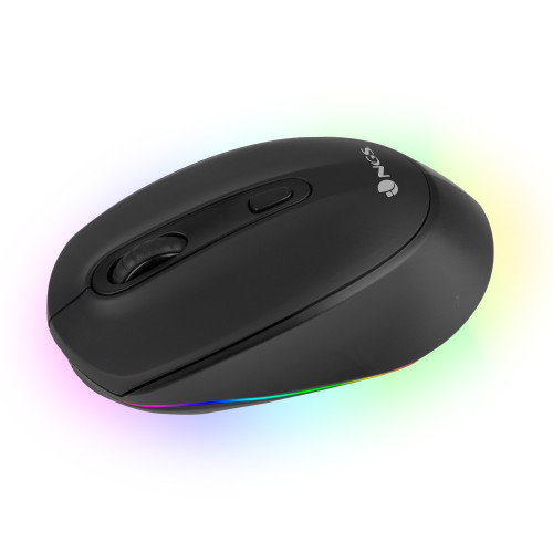 NGS SMOG-RB Ratón Inalámbrico Multimodo, 2400 DPI, Negro