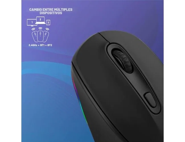 NGS SMOG-RB Ratón Inalámbrico Ambidiestro RGB 2400 DPI Negro NGS SMOG-RB Ratón Inalámbrico Ambidiestro RGB 2400 DPI Negro
