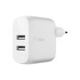 Belkin WCB002VFWH Boost Charge Dual USB-A 24W Blanco