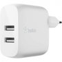 Belkin WCB002VFWH Boost Charge Dual USB-A 24W Blanco