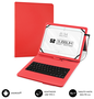 Subblim KEYTAB PRO USB Funda con Teclado Rojo 10,1 pulgadas