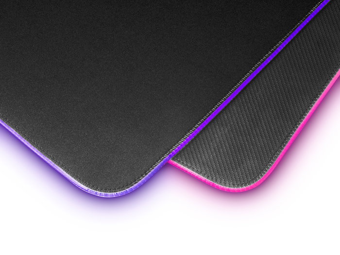 Mars Gaming Alfombrilla Gaming RGB XXL MMPRGB2 con Hub USB 2.0 de 2 Puertos, 12 Efectos LED, Superficie Nanotextil - 800x300x4 mm