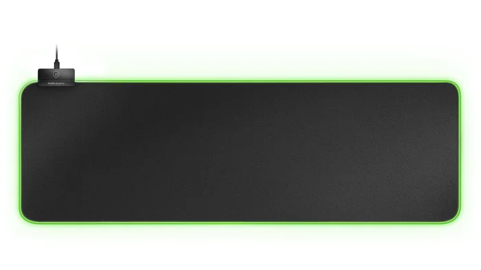 Mars Gaming Alfombrilla Gaming RGB XXL MMPRGB2 con Hub USB 2.0 de 2 Puertos, 12 Efectos LED, Superficie Nanotextil - 800x300x4 mm