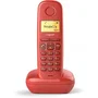 Gigaset A170 Teléfono DECT Inalámbrico para Escritorio con Agenda 50 Entradas, Pantalla 1.5", Modo ECO - Rojo