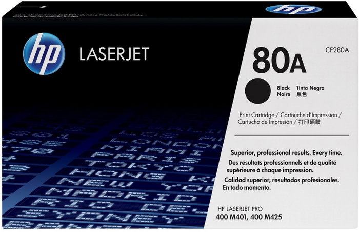 HP 80A Negro (CF280A) Tóner Original