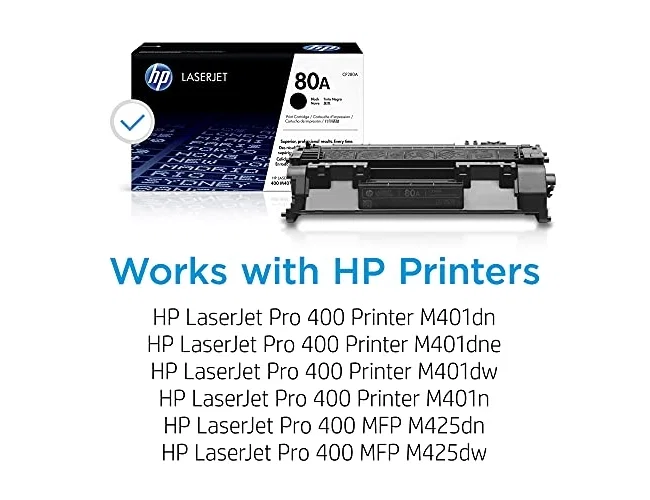 HP 80A Negro (CF280A) Tóner Original