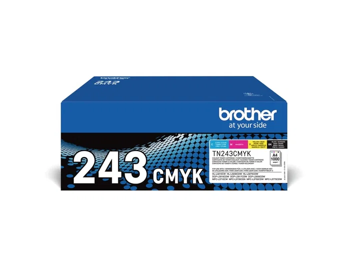 Brother TN243CMYK Multipack de Tóner Original (Negro, Cian, Magenta, Amarillo)