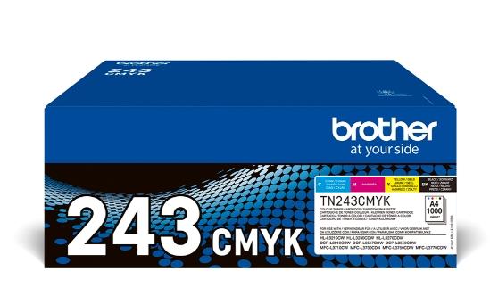 Brother TN243CMYK Multipack de Tóner Original (Negro, Cian, Magenta, Amarillo)