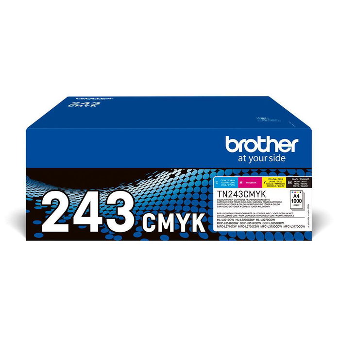 Brother TN243CMYK Multipack de Tóner Original (Negro, Cian, Magenta, Amarillo)