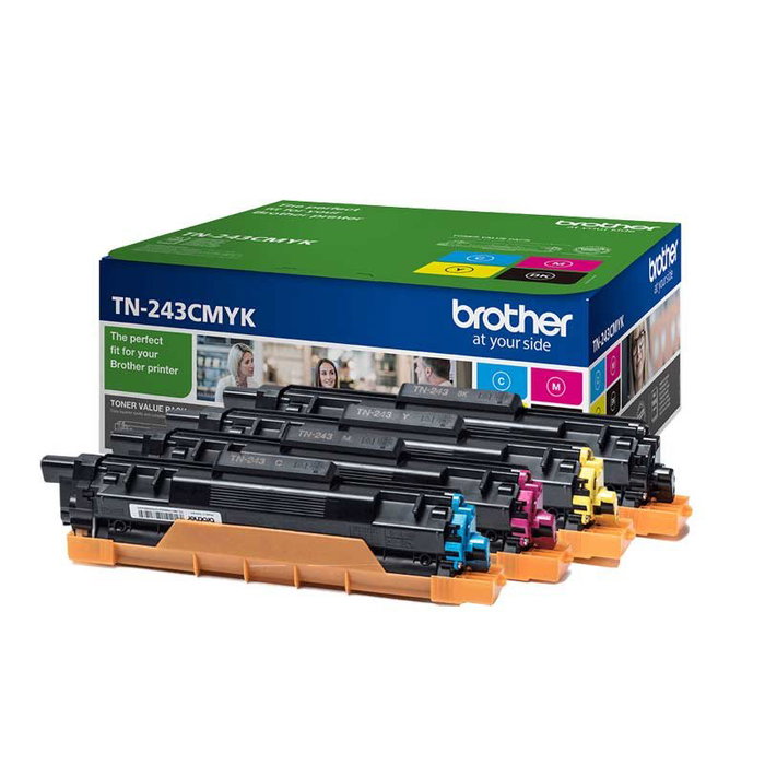 Brother TN243CMYK Multipack de Tóner Original (Negro, Cian, Magenta, Amarillo)
