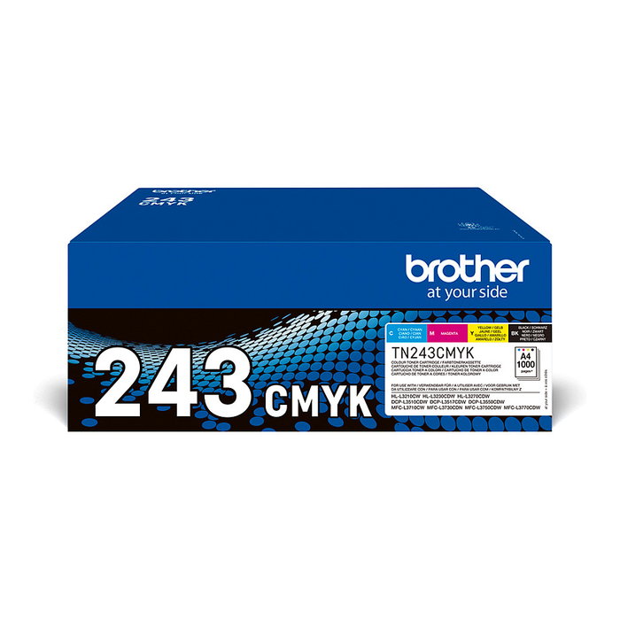 Brother TN243CMYK Multipack de Tóner Original (Negro, Cian, Magenta, Amarillo)