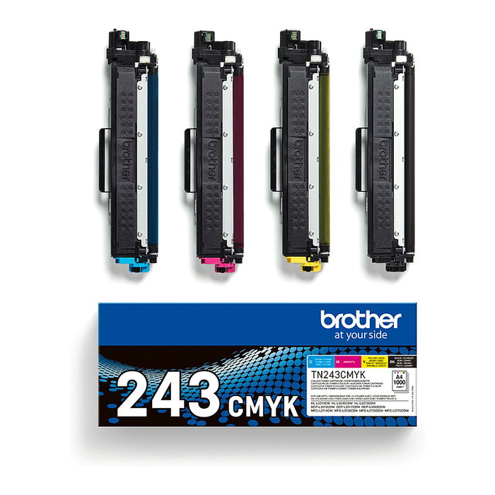 Brother TN243CMYK Multipack de Tóner Original (Negro, Cian, Magenta, Amarillo)