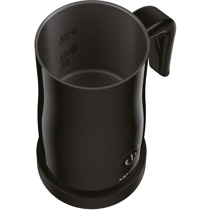 Krups XL1008 Calentador Espumador de Leche Automático Negro 500W Capacidad 0.3L con Acero Inoxidable y Apagado Automático
