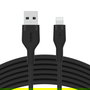 Belkin CAA008BT1MBK Cable USB-A a Lightning de 1m con Clip Organizador, Revestimiento de Silicona Flexible, Negro - Compatible con iPhone, iPad