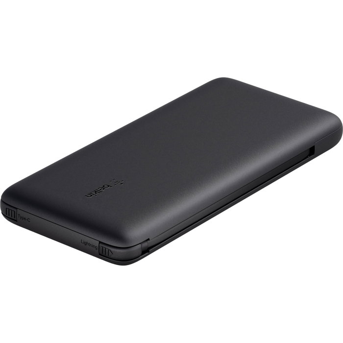 Belkin Powerbank BOOST CHARGE Plus 10K con cables integrados Lightning y USB-C, 10.000 mAh, Negro Belkin Powerbank BOOST CHARGE Plus 10K con cables integrados Lightning y USB-C, 10.000 mAh, Negro