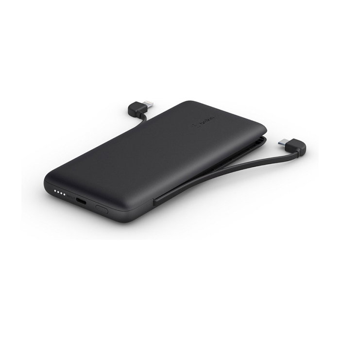 Belkin Powerbank BPB006BTBLK USB-C 10K con cable integrado Lightning y USB-C