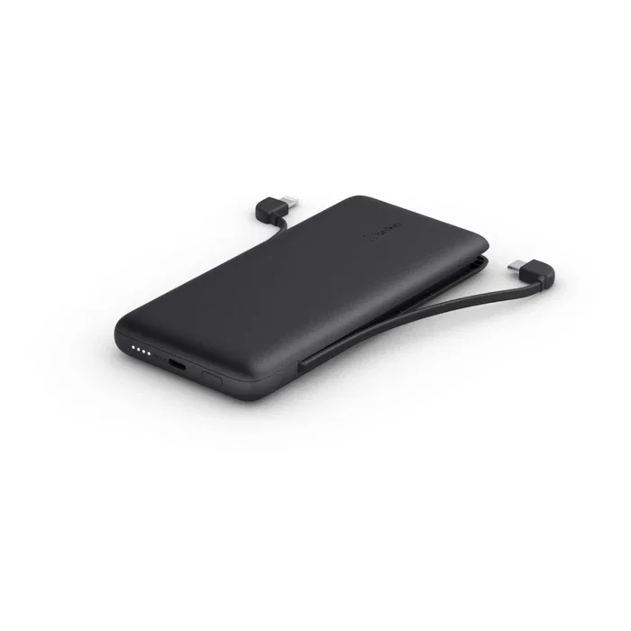 Belkin Powerbank 10000 mAh con cables integrados USB-C y Lightning Negro Belkin Powerbank 10000 mAh con cables integrados USB-C y Lightning Negro
