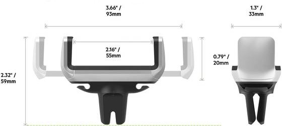 Belkin Soporte para Smartphone con Montaje en Rejilla de Ventilación F7U017bt Negro, Plata