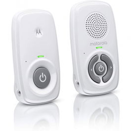 MOTOROLA AM21 Vigilabebés/Videovigilancia para Bebés, Intercomunicador, Sensor de Movimiento y Temperatura, Blanco