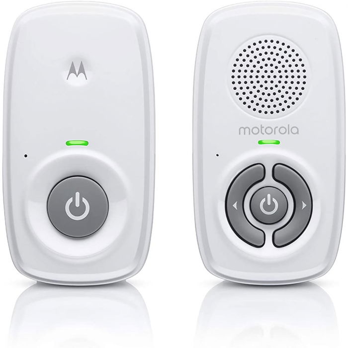 MOTOROLA AM21 Vigilabebés/Videovigilancia para Bebés, Intercomunicador, Sensor de Movimiento y Temperatura, Blanco