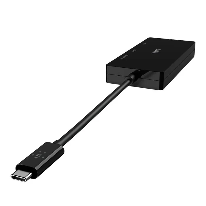Belkin AVC003BTBK Adaptador USB-C 4 en 1 con HDMI, DisplayPort, VGA y DVI Negro