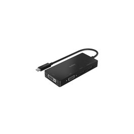 Belkin AVC003BTBK Adaptador USB-C 4 en 1 con HDMI, DisplayPort, VGA y DVI Negro
