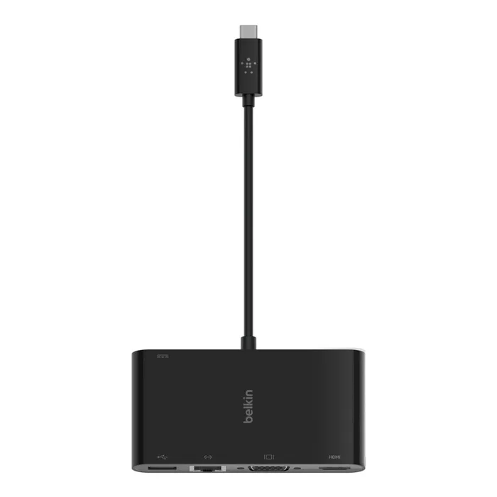 Belkin AVC004BTBK Hub USB-C con HDMI, VGA, Ethernet y Carga 100W Negro