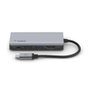 Belkin AVC006btSGY Hub USB-C a HDMI y USB-A 3.2 Gen 1, Power Delivery 100W, Plata