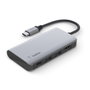 Belkin AVC006btSGY Adaptador Multiport USB-C 4 en 1 con HDMI 4K y Carga 100W