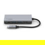 Belkin AVC006btSGY Adaptador multiport USB-C 4 en 1, USB 3.2 Gen 1, 100W, HDMI 4K, USB-A, Plata