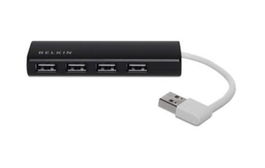 Belkin USB 2.0 HUB 1:4 SLIM Pass BLKF4U042BT, USB 2.0, 480