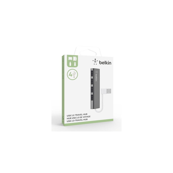 Belkin F4U042BT Hub USB 2.0 de 4 puertos, Negro Belkin F4U042BT Hub USB 2.0 de 4 puertos, Negro