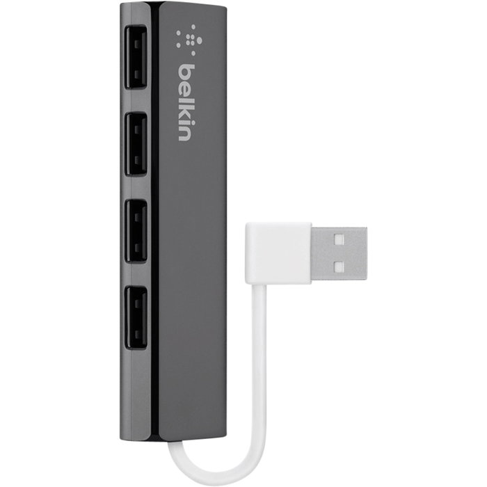 Belkin F4U042BT Hub USB 2.0 de 4 puertos, Negro Belkin F4U042BT Hub USB 2.0 de 4 puertos, Negro