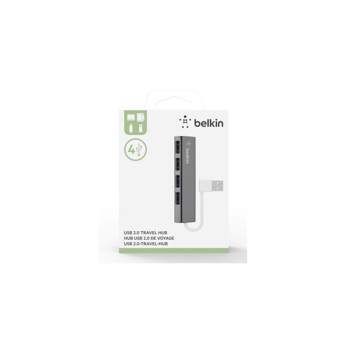 Belkin F4U042BT Hub USB 2.0 de 4 puertos, Negro Belkin F4U042BT Hub USB 2.0 de 4 puertos, Negro