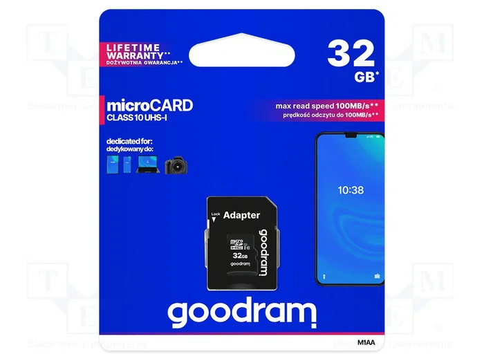 Goodram M1AA 32 GB MicroSDHC UHS-I Clase 10 con adaptador SD
