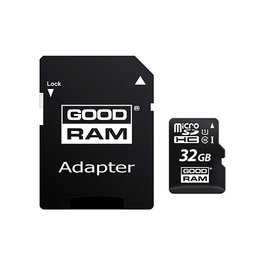 Goodram Tarjeta de Memoria MicroSDHC 32 GB Clase 10 UHS-I Adaptador SD Incluido M1AA-0320R12