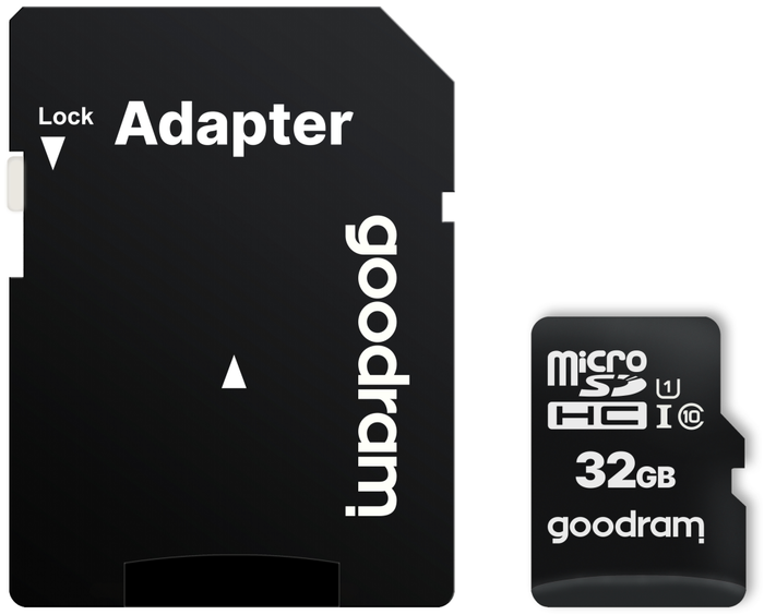 Goodram Tarjeta de Memoria MicroSDHC UHS-I 32 GB Clase 10 (U1) con Adaptador SD M1AA-0320R12 Goodram Tarjeta de Memoria MicroSDHC UHS-I 32 GB Clase 10 (U1) con Adaptador SD M1AA-0320R12