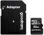 Goodram Tarjeta de Memoria MicroSDHC UHS-I 32 GB Clase 10 (U1) con Adaptador SD M1AA-0320R12