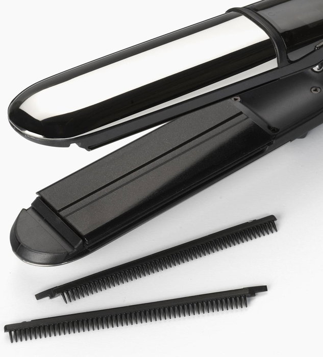 Babyliss Steam Shine ST496E - Plancha para el pelo a vapor con placas de cerámica de 39 mm