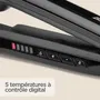 BaByliss ST496E Plancha para el pelo a vapor Steam Shine con función iónica y placas de cerámica de 39 mm, 5 temperaturas hasta 230 °C