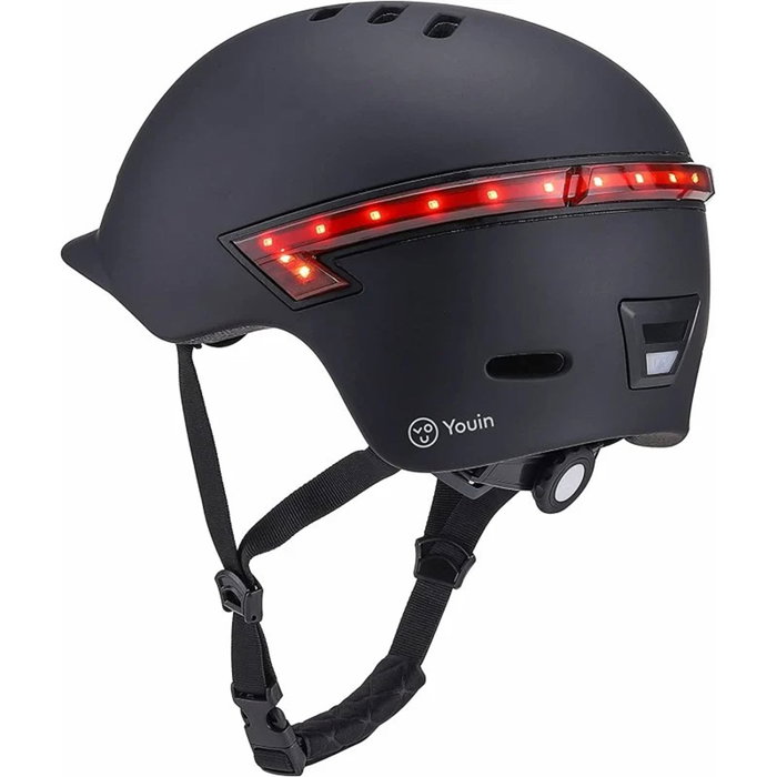 Youin Casco Inteligente con LED y Mando Bluetooth Negro