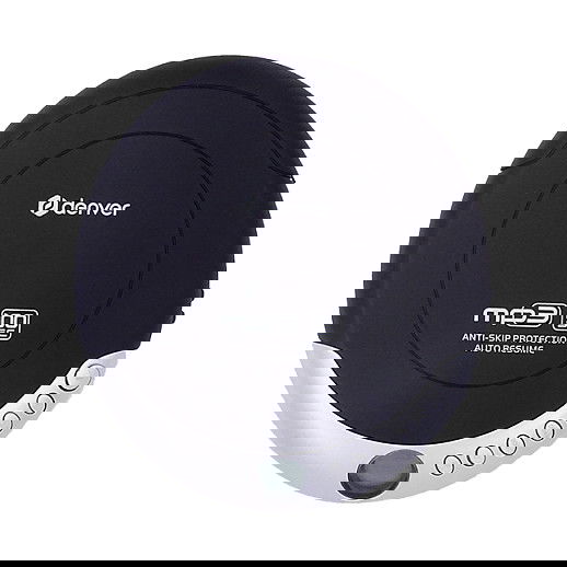 Denver DMP-391 Reproductor de CD Portátil MP3 Antichoque, Negro y Gris, con Auriculares Incluidos