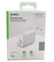 Belkin WCB006VFWH Cargador de Pared 40W BOOST CHARGE, Dual Puerto USB-C PD 3.0, Carga Rápida para Móvil y Tablet, Color Blanco