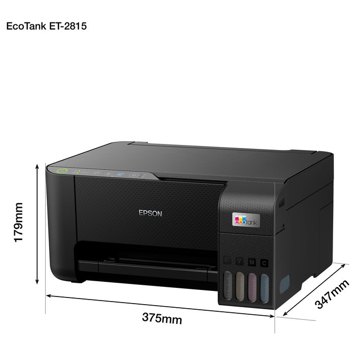 Epson EcoTank ET-2815 Impresora Multifunción A4 Color con Wi-Fi, Negro