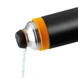 BRA Termo Enjoy Efficient A198104 - 500 ml (0.5 L) - Acero Inoxidable 18/10 - Mantiene Caliente 12h / Frío 24h - Negro y Naranja
