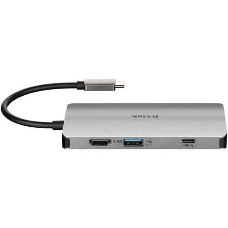 D-Link DUB-M810 Hub USB-C con Thunderbolt 3, HDMI 4K, RJ45 y Lector de Tarjetas Gris