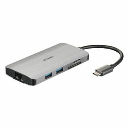 D-Link DUB-M810 Hub USB-C 8 en 1 con HDMI 4K y Ethernet, Gris